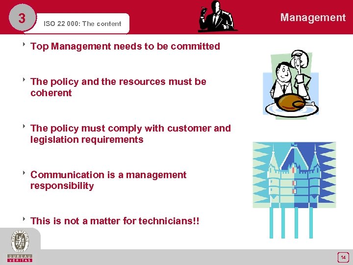 3 ISO 22 000: The content Management 8 Top Management needs to be committed