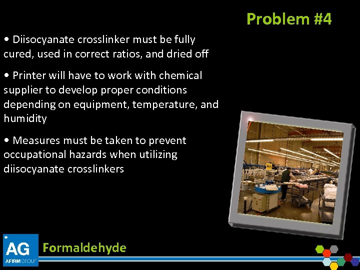 Problem #4 • Diisocyanate crosslinker must be fully cured, used in correct ratios, and