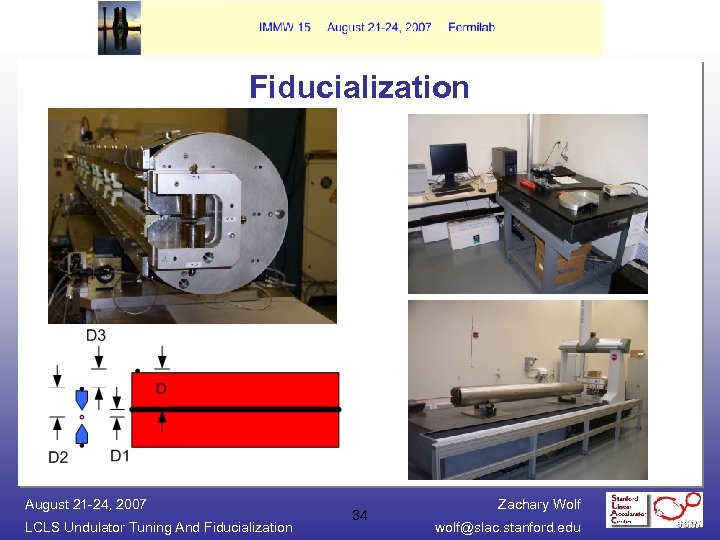Fiducialization August 21 -24, 2007 LCLS Undulator Tuning And Fiducialization 34 Zachary Wolf wolf@slac.
