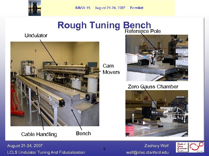 Rough Tuning Bench Reference Pole Undulator Cam Movers Zero Gauss Chamber Cable Handling Bench