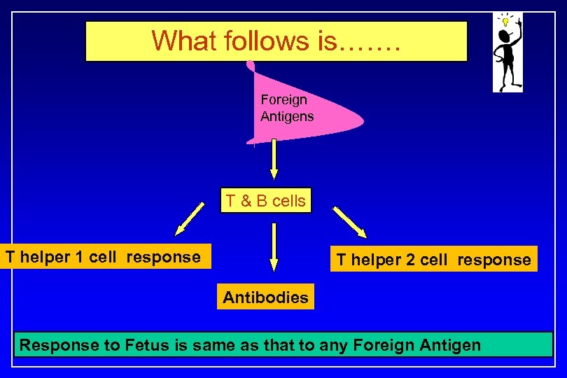 What follows is……. Foreign Antigens T & B cells T helper 1 cell response