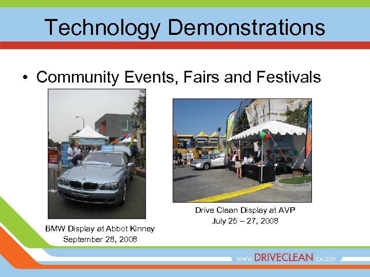 Technology Demonstrations • Community Events, Fairs and Festivals BMW Display at Abbot Kinney September