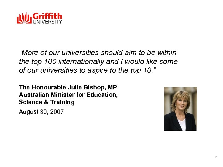 “More of our universities should aim to be within the top 100 internationally and