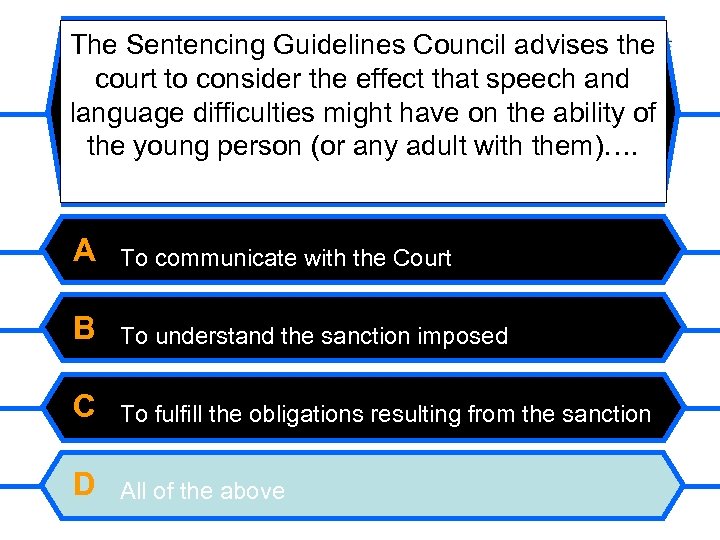 The Sentencing Guidelines Council advises the court to consider the effect that speech and