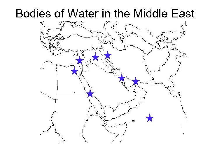 Bodies of Water in the Middle East 