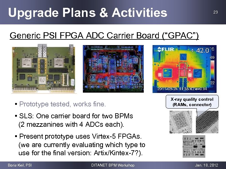 Upgrade Plans & Activities 23 Generic PSI FPGA ADC Carrier Board (“GPAC”) • Prototype