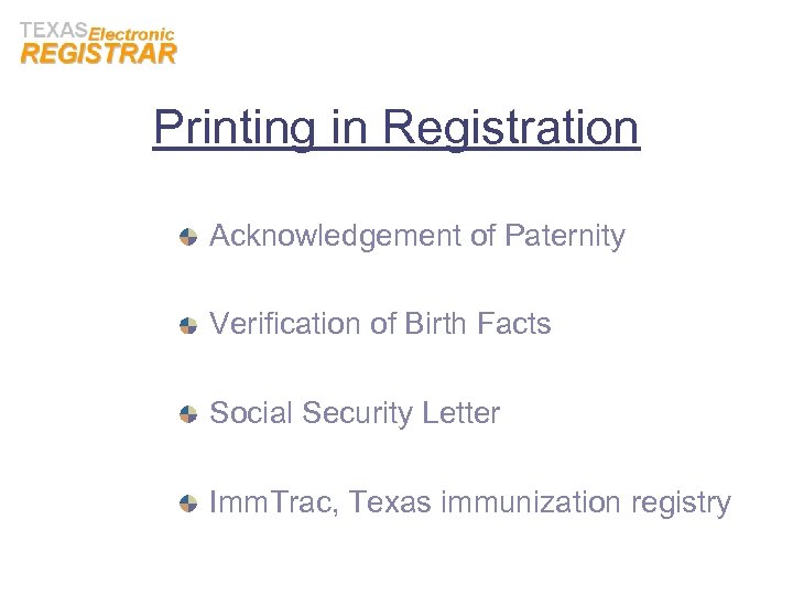 Printing in Registration Acknowledgement of Paternity Verification of Birth Facts Social Security Letter Imm.