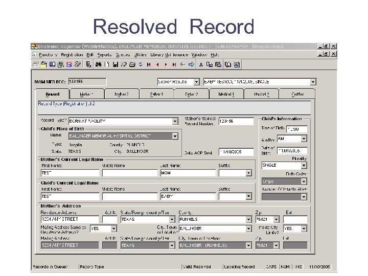 Resolved Record 