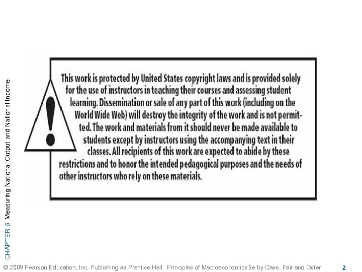 CHAPTER 6 Measuring National Output and National Income © 2009 Pearson Education, Inc. Publishing