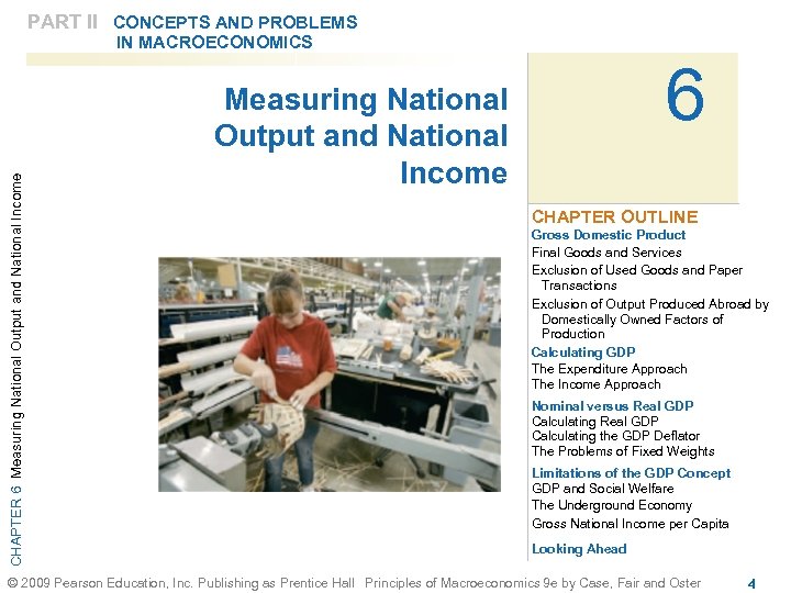 PART II CONCEPTS AND PROBLEMS CHAPTER 6 Measuring National Output and National Income IN