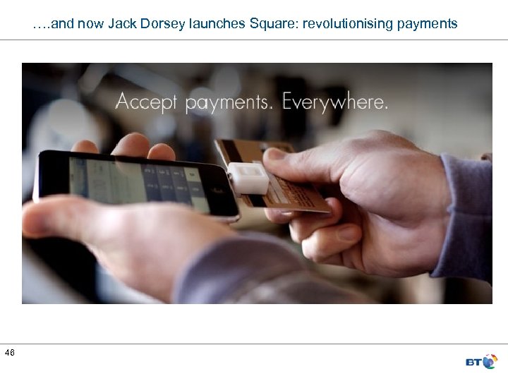 …. and now Jack Dorsey launches Square: revolutionising payments 46 
