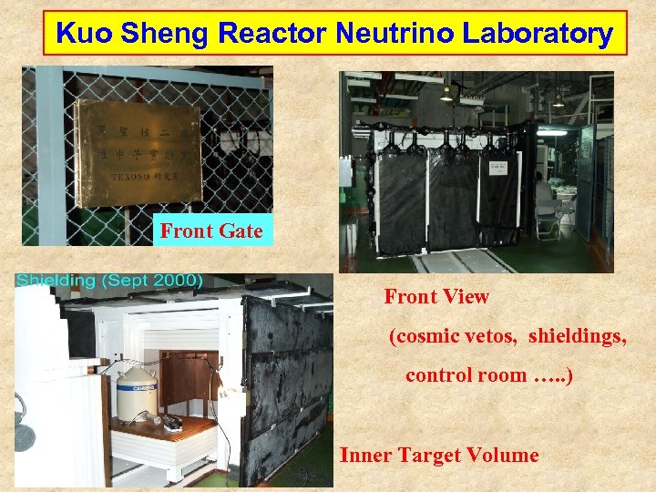 Kuo Sheng Reactor Neutrino Laboratory Front Gate Front View (cosmic vetos, shieldings, control room