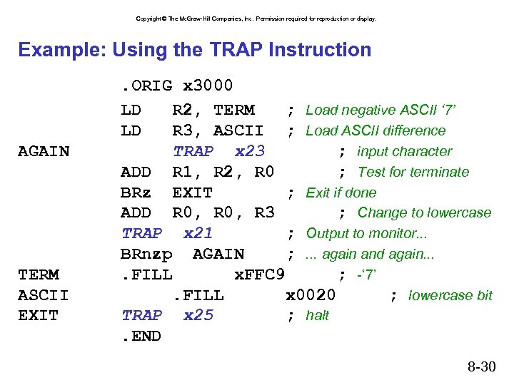 Copyright © The Mc. Graw-Hill Companies, Inc. Permission required for reproduction or display. Example: