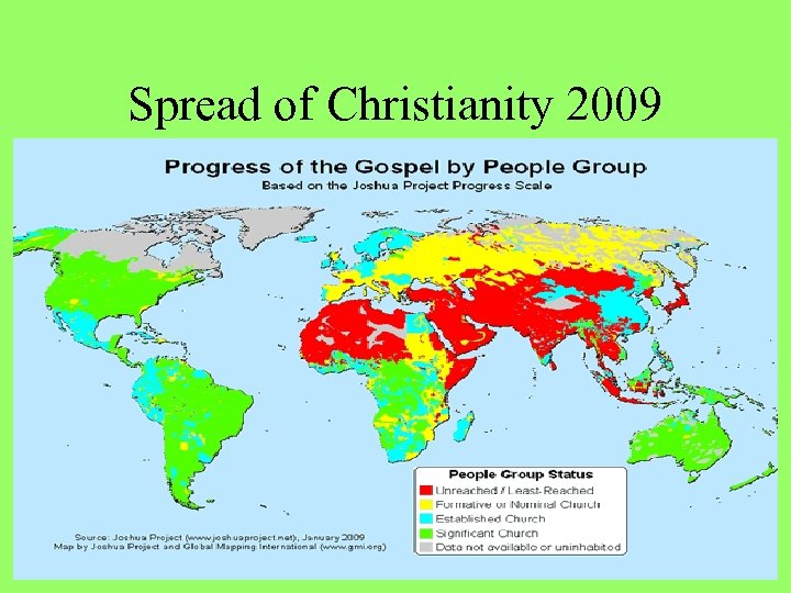 Spread of Christianity 2009 