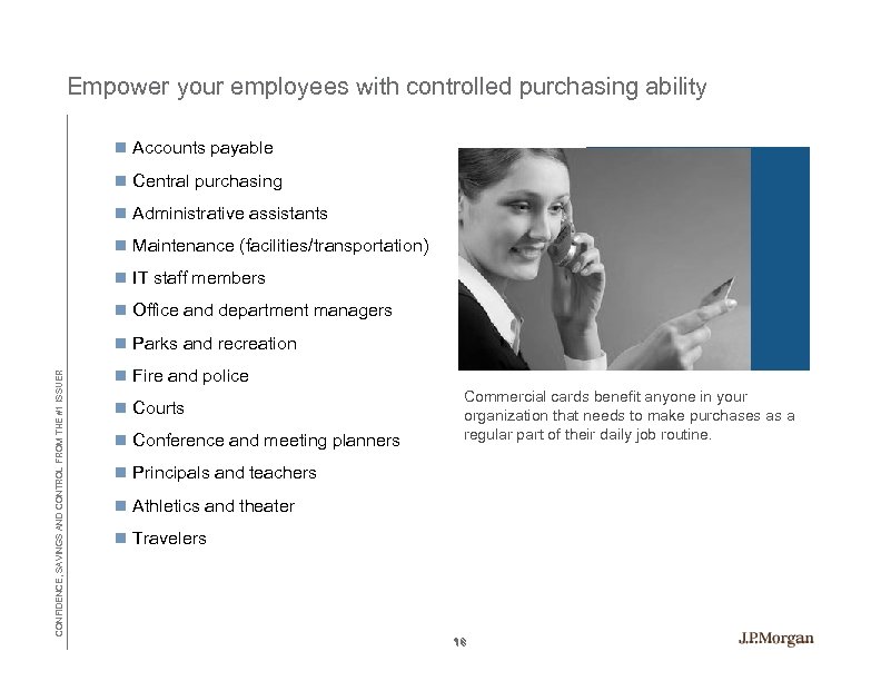 Empower your employees with controlled purchasing ability n Accounts payable n Central purchasing n