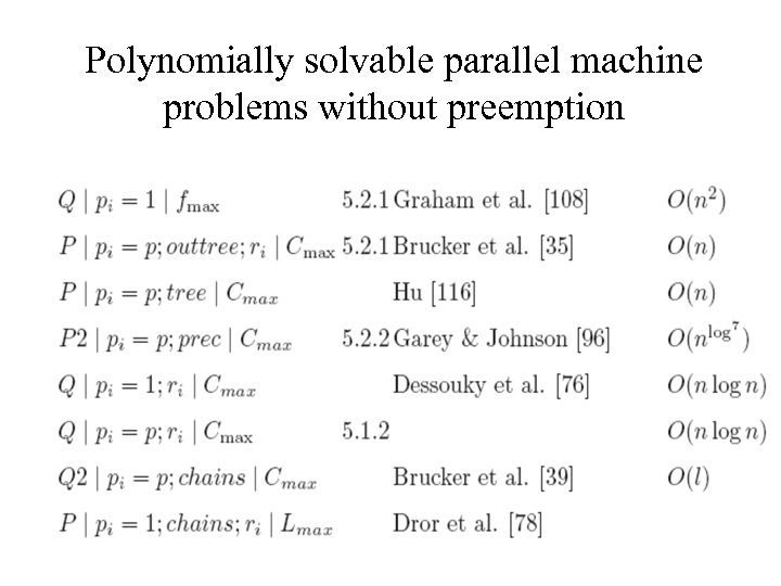 Polynomially solvable parallel machine problems without preemption 