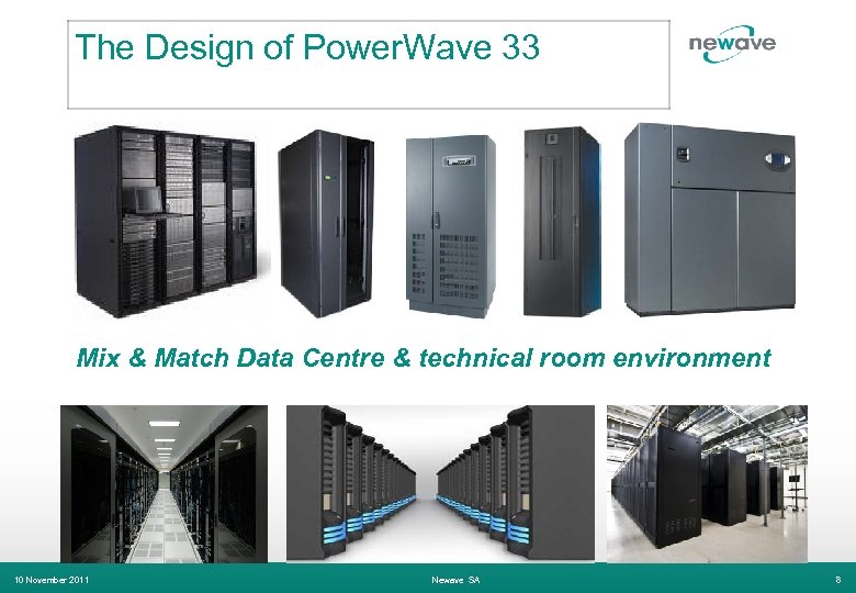 The Design of Power. Wave 33 Mix & Match Data Centre & technical room