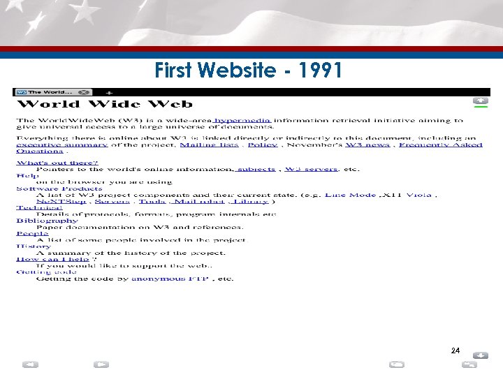 First Website - 1991 24 