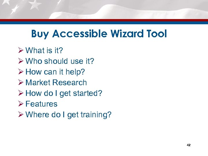 Buy Accessible Wizard Tool Ø What is it? Ø Who should use it? Ø