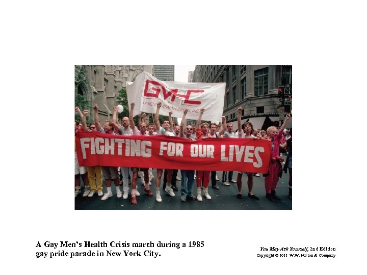 A Gay Men’s Health Crisis march during a 1985 gay pride parade in New