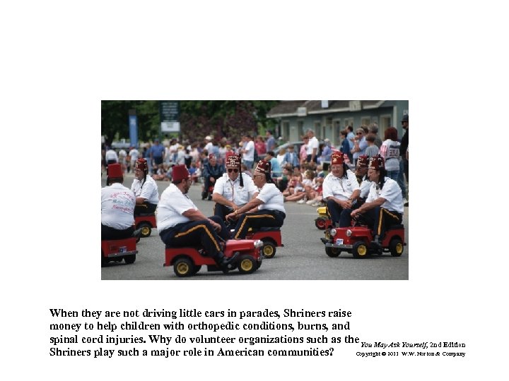 When they are not driving little cars in parades, Shriners raise money to help