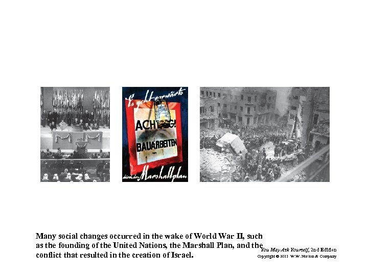 Many social changes occurred in the wake of World War II, such as the