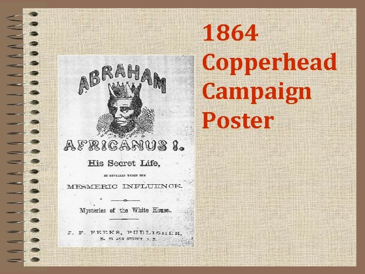 1864 Copperhead Campaign Poster 
