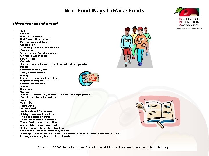 Non–Food Ways to Raise Funds Things you can sell and do! • • •