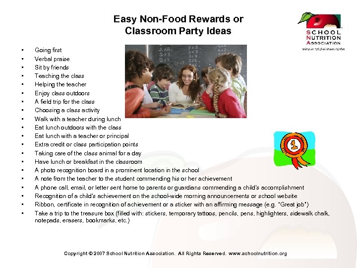 Easy Non-Food Rewards or Classroom Party Ideas • • • • • Going first