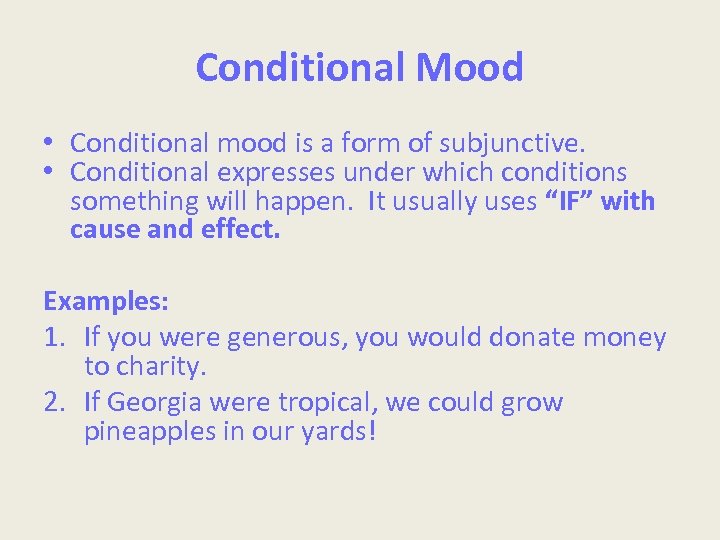 Verb Moods Part Two Moody little verbs