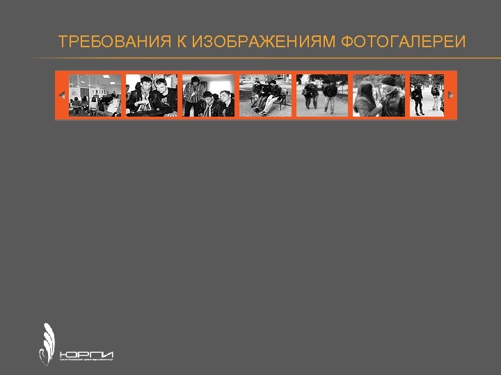 ТРЕБОВАНИЯ К ИЗОБРАЖЕНИЯМ ФОТОГАЛЕРЕИ 