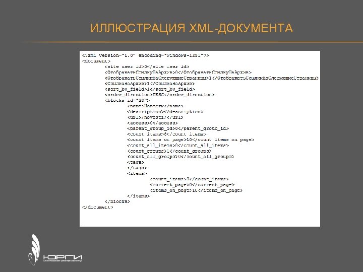ИЛЛЮСТРАЦИЯ XML-ДОКУМЕНТА 