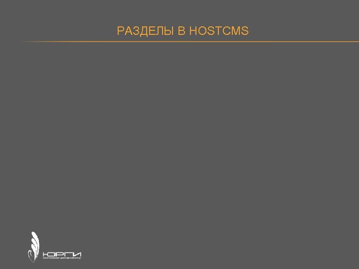 РАЗДЕЛЫ В HOSTCMS 