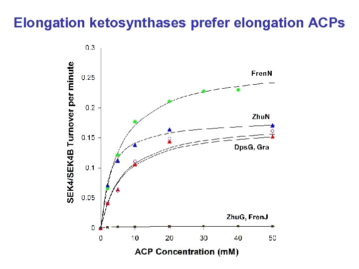 Elongation ketosynthases prefer elongation ACPs 
