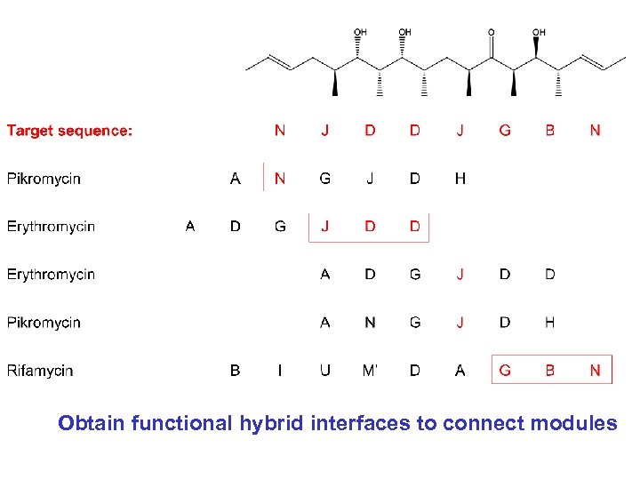 Obtain functional hybrid interfaces to connect modules 