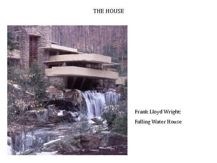 THE HOUSE Frank Lloyd Wright: Falling Water House 