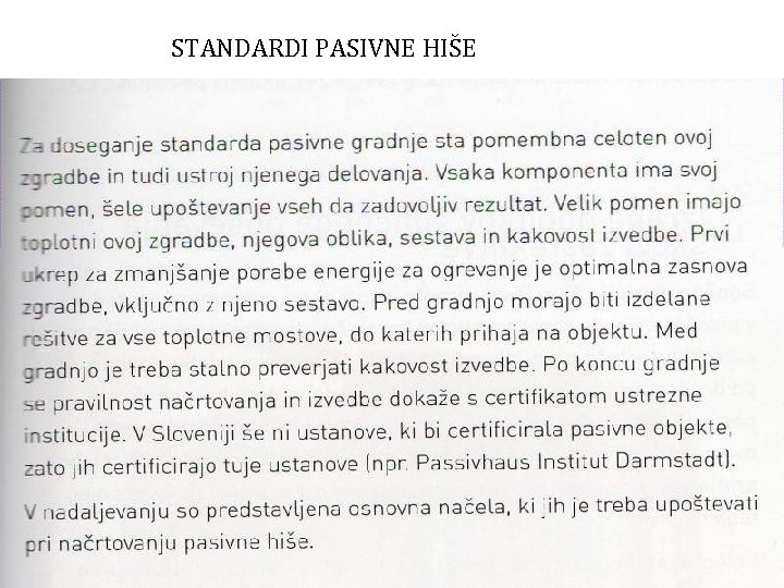 STANDARDI PASIVNE HIŠE 