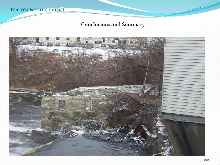 Micro. Solve Commercial Conclusions and Summary 100 