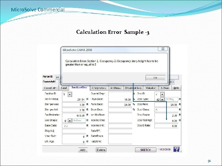 Micro. Solve Commercial Calculation Error Sample -3 91 