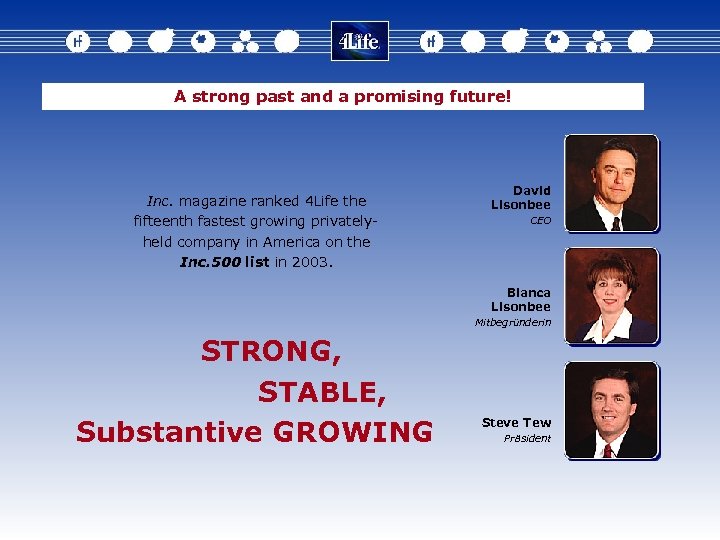 A strong past and a promising future! Inc. magazine ranked 4 Life the fifteenth