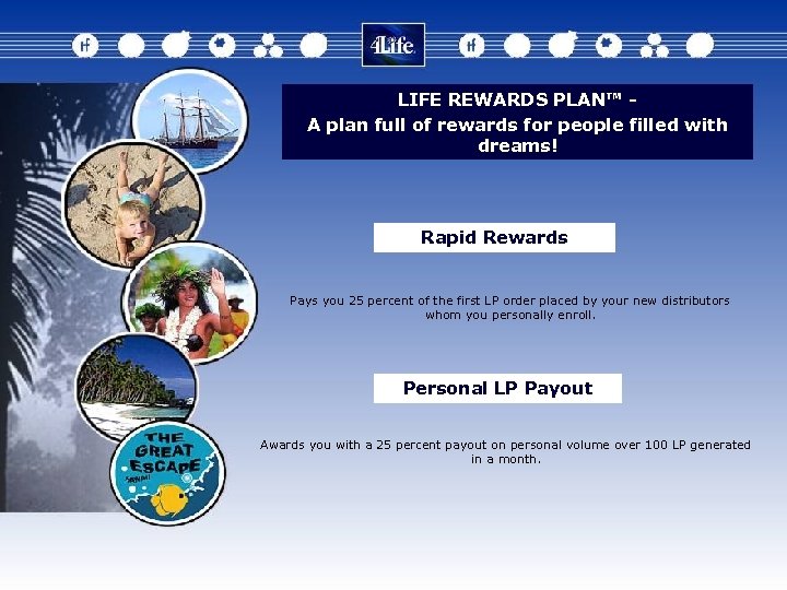 LIFE REWARDS PLAN™ - A plan full of rewards for people filled with dreams!