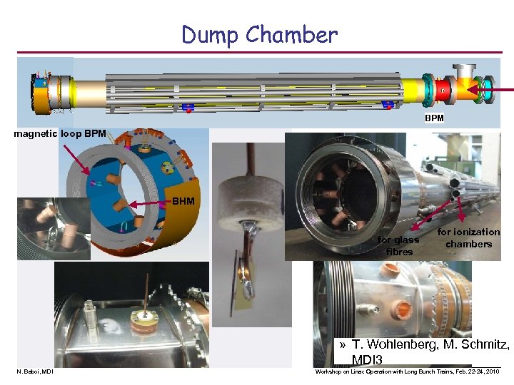 Dump Chamber BPM magnetic loop BPM BHM for glass fibres for ionization chambers »