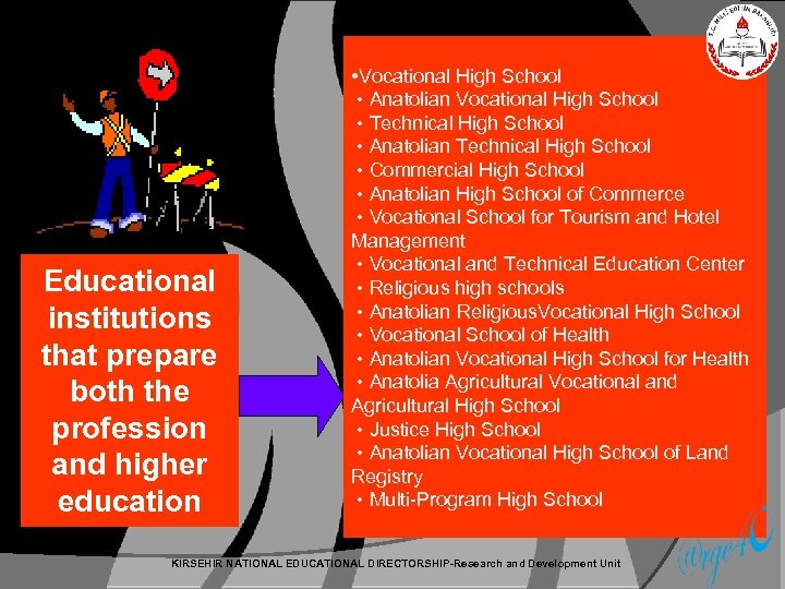 Educational institutions that prepare both the profession and higher education • Vocational High School