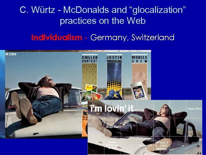 C. Würtz - Mc. Donalds and “glocalization” practices on the Web Individualism - Germany,