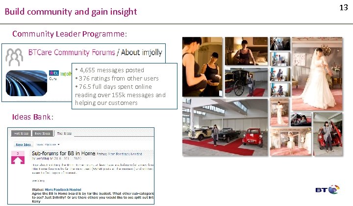 Build community and gain insight Community Leader Programme: • 4, 655 messages posted •