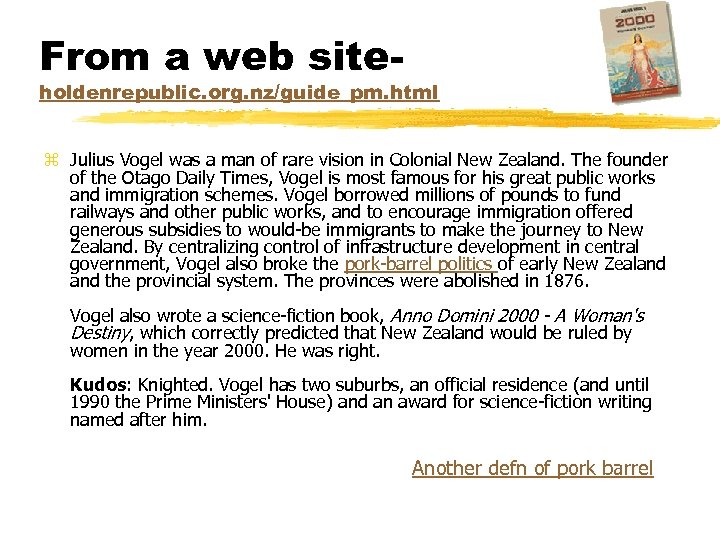 From a web site- holdenrepublic. org. nz/guide_pm. html z Julius Vogel was a man