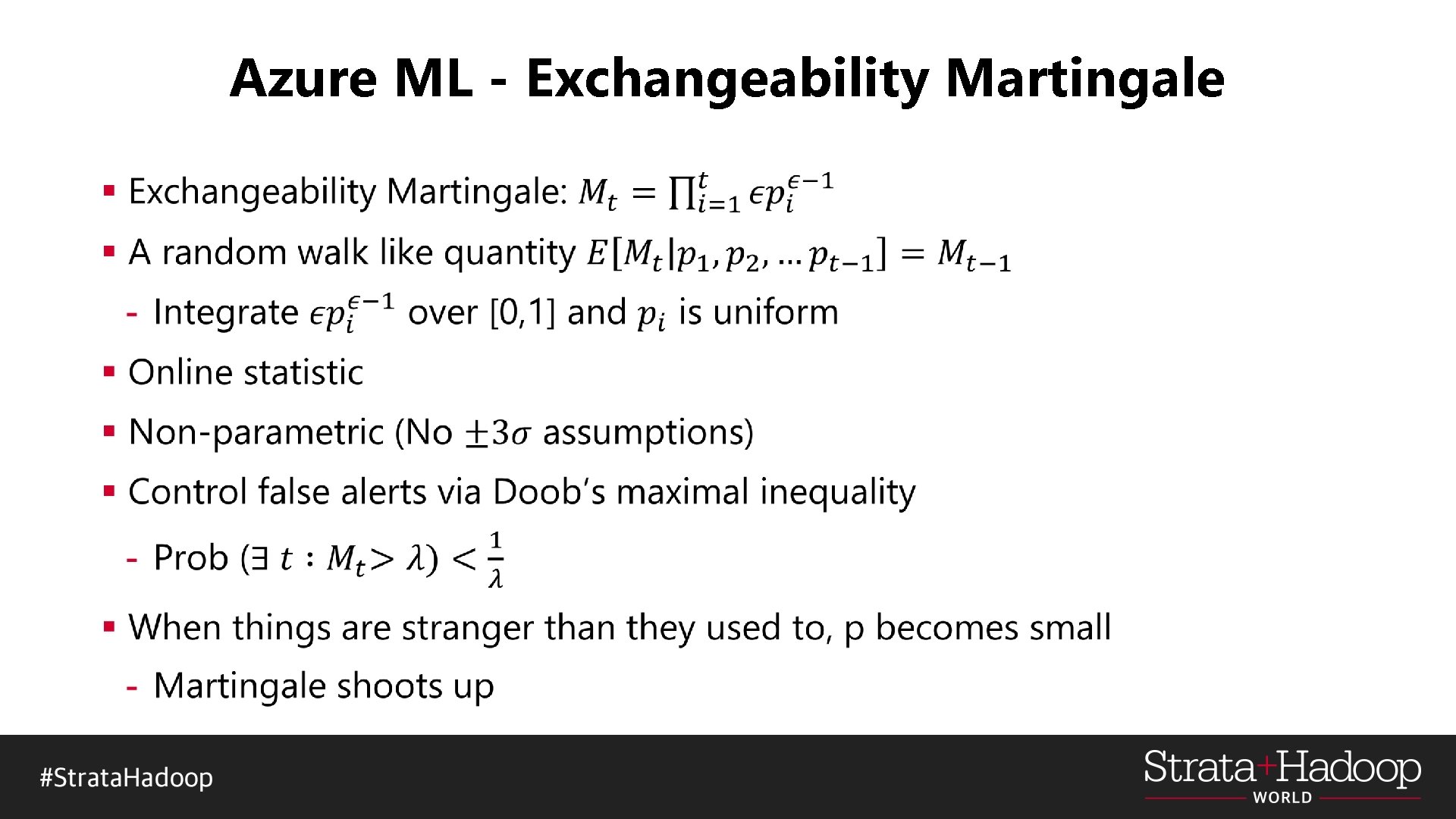 Azure ML - Exchangeability Martingale 