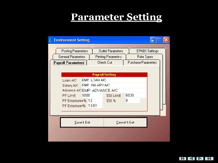 Parameter Setting 