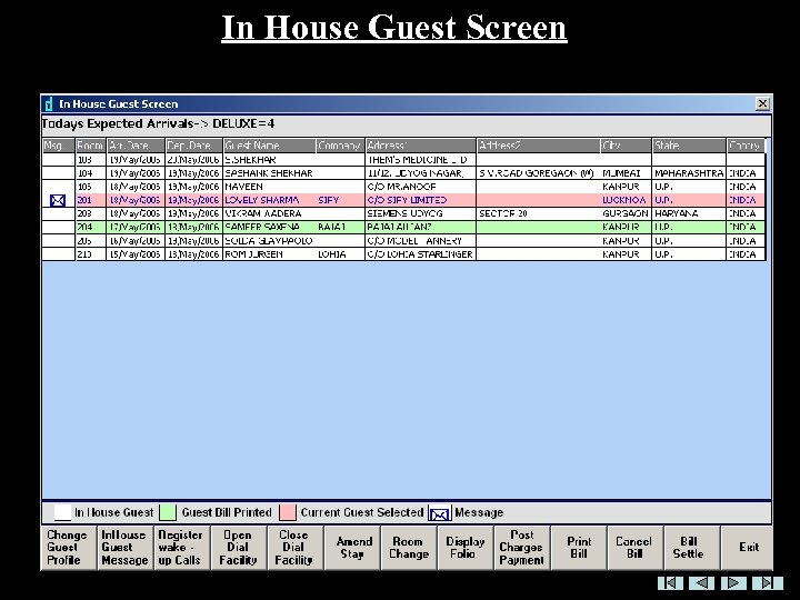 In House Guest Screen 