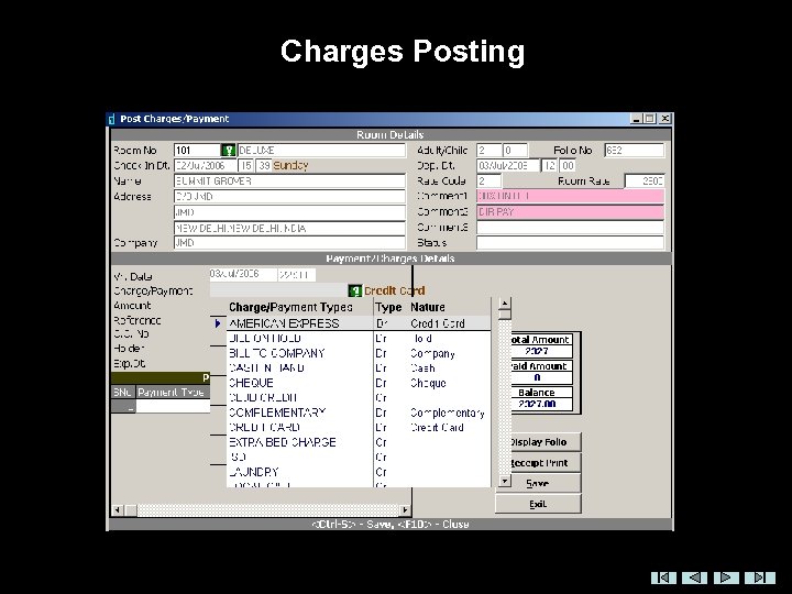 Charges Posting 
